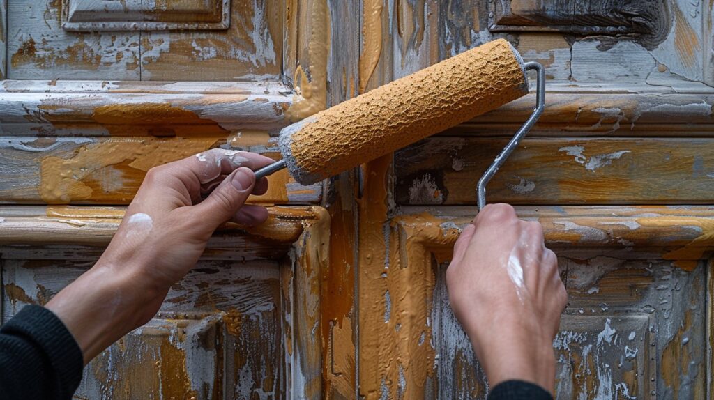 Comment utiliser un rouleau pour peindre une porte sans faire de trace ?